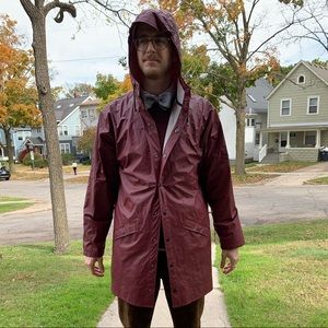 Red Rains Fishtail hooded parka